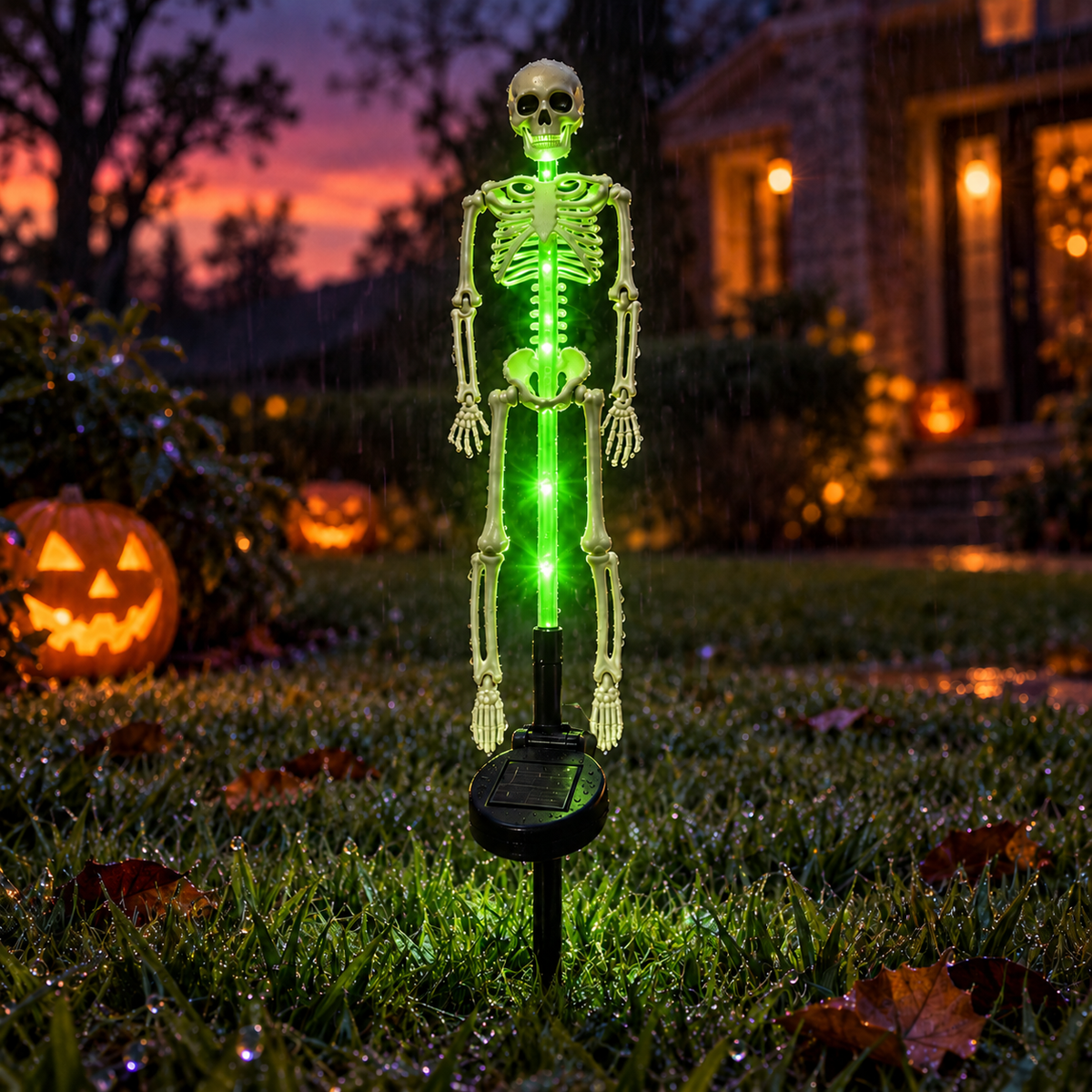 Everlo Skull Solar Garden Stake Light