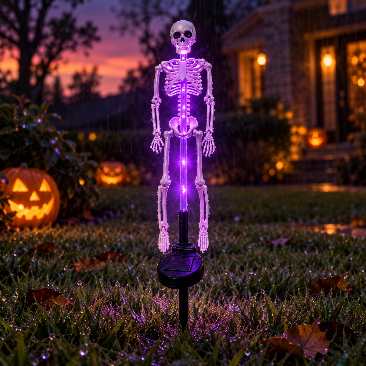 Everlo Skull Solar Garden Stake Light