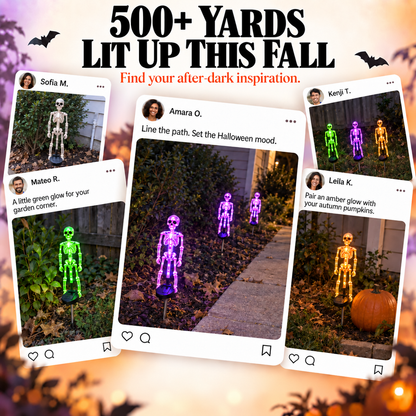 Everlo Skull Solar Garden Stake Light